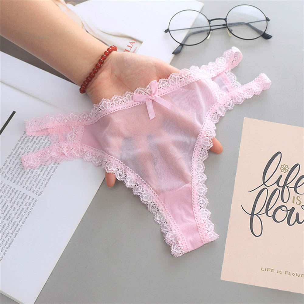Summer Thin Panties Sexy Hollow Out Women&#39;s Lace Seamless Underwear Low Waist Lingerie G-String Breathable Comfort Lady Briefs - Sabreeonline