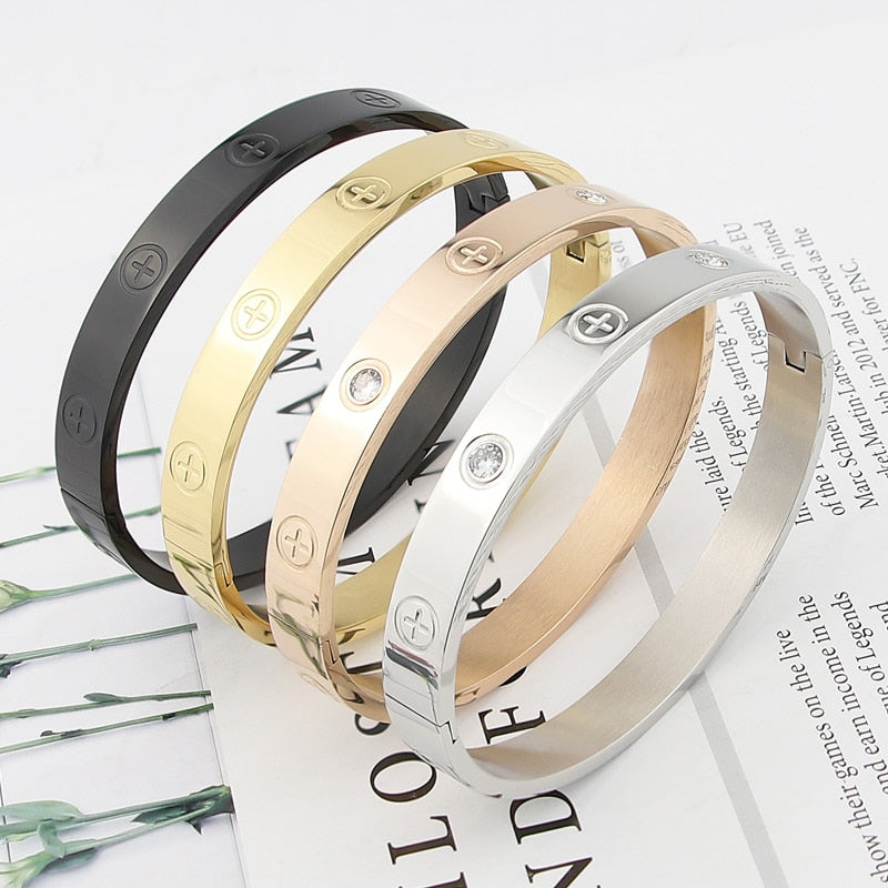 Luxury Brand Stainless-Steel Screw Bracelets - Sabreeonline