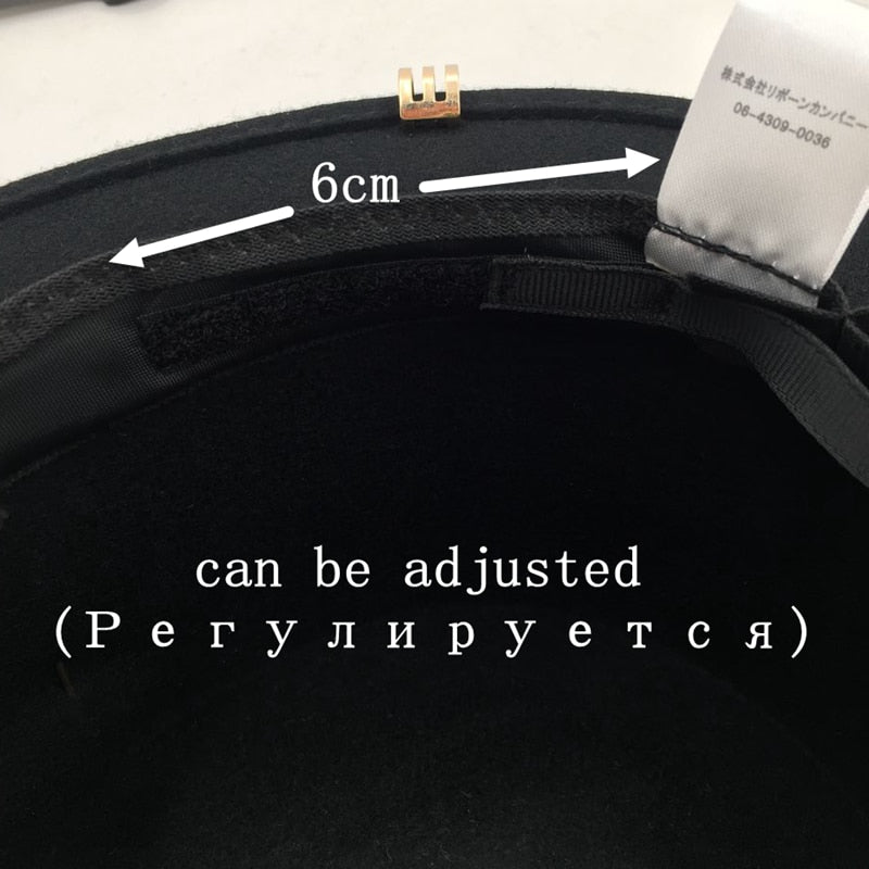 British Flat Top Hat Chain Strap and Pin Fedoras - Sabreeonline