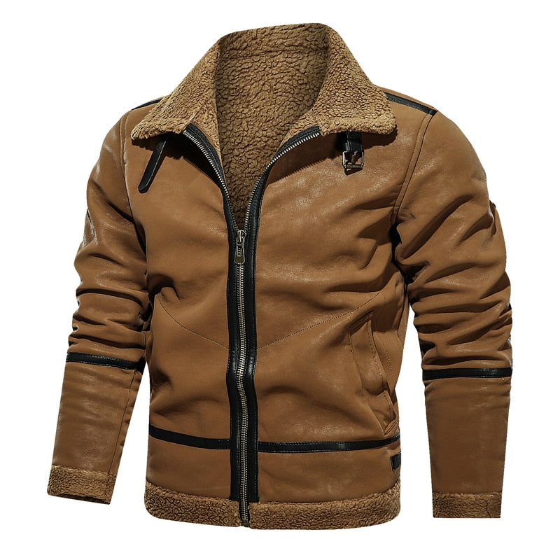 Faux Fur Leather Jacket - Sabreeonline