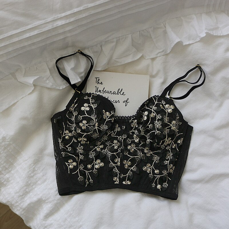 Embroidered Sexy Lace Corset - Sabreeonline