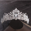 Luxury Heart Crystal Bridal Jewelry Sets Wedding Cubic Zircon Crown Tiaras Earring Choker Necklace Set - Sabreeonline