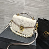 High Quality Embossing Handbag Pearl Strap. - Sabreeonline