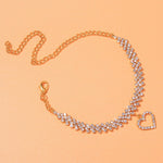 Fashion Heart Rhinestone Anklets - Sabreeonline