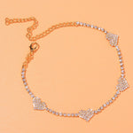 Fashion Heart Rhinestone Anklets - Sabreeonline