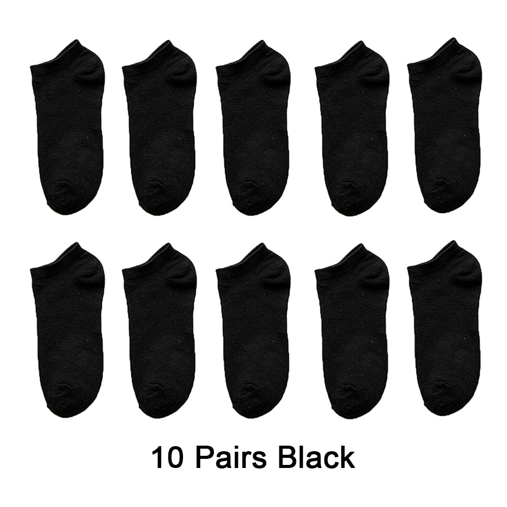 Wholesale prices Unisex Women and Men Socks Breathable Sports socks Solid Color Boat socks Comfortable Cotton Ankle Socks White - Sabreeonline