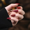 Set Shiny Matte Nail Tips with Designs Reusable Press - Sabreeonline
