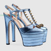 Striped Platform Heel Sandals Women Printed Red Lips Buckle Strap Funky Pumps Round Toe Super High Stiletto Heels Summer Sandals - Sabreeonline