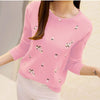 Sweater Women Embroidery Knitted Winter - Sabreeonline