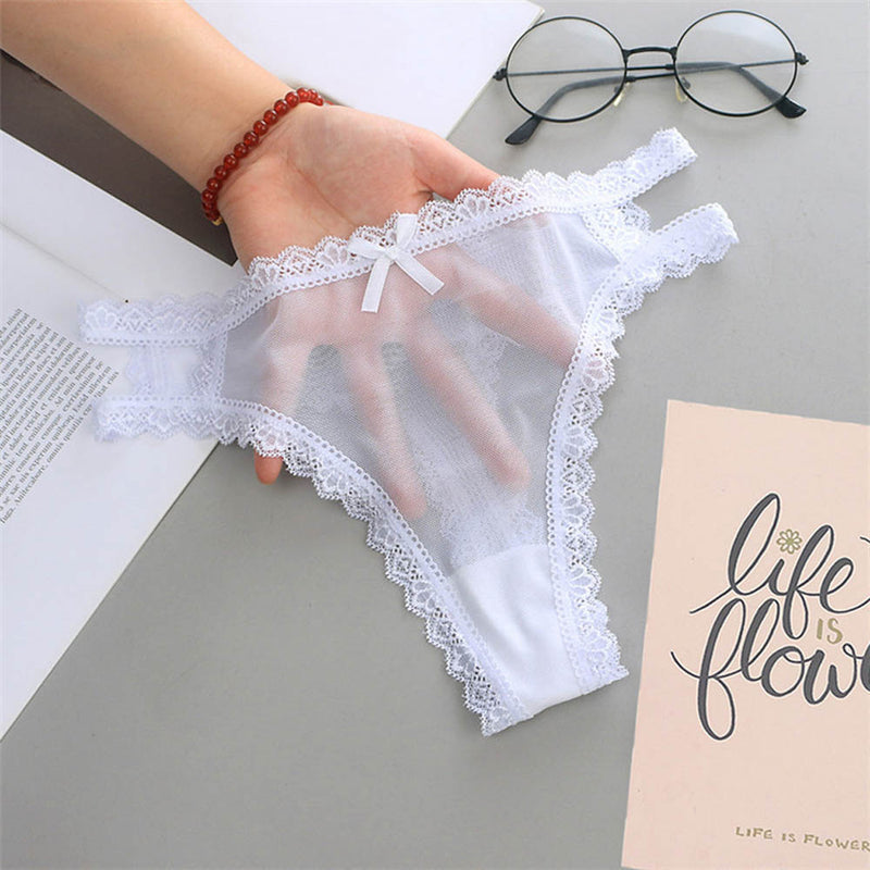 Summer Thin Panties Sexy Hollow Out Women&#39;s Lace Seamless Underwear Low Waist Lingerie G-String Breathable Comfort Lady Briefs - Sabreeonline