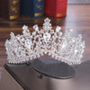 Baroque Crystal Water Drop Bridal Jewelry Sets Rhinestone Tiaras Crown Necklace Earrings for Bride Wedding Dubai Jewelry Set - Sabreeonline
