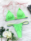 Solid Color Sexy Micro Mini Bikini Set