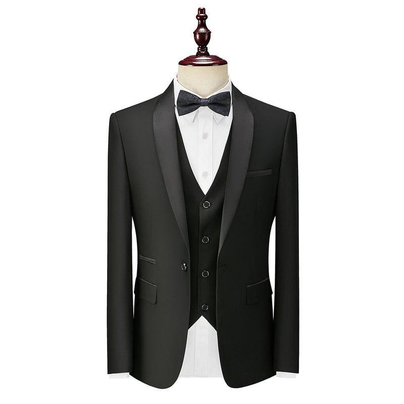 Tuxedos Formal Groom Jacket Pants Vest Suit - Sabreeonline
