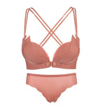 Push Up Bra Silk Panties Set - Sabreeonline