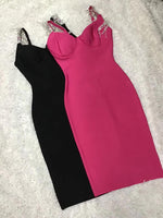 Sleeve Slip Rayon Bandage Dress - Sabreeonline