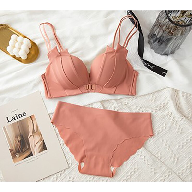 Push Up Bra Silk Panties Set - Sabreeonline