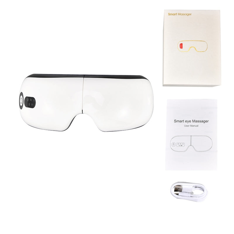 Support Bluetooth Smart Airbag Vibration Eye Massager Eye Care Instrument Hot Compress Eye Fatigue Massage Glasses - Sabreeonline