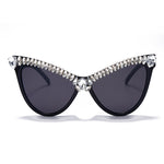 Oversized Diamond Sunglasses Cat Eye Luxury Eyewear - Sabreeonline