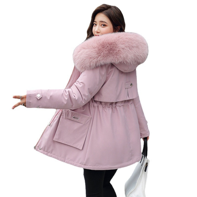 New Winter Jacket Warm Fur Collar Thick Overcoat - Sabreeonline