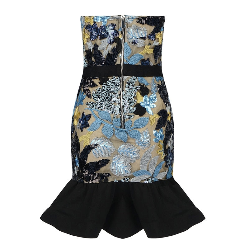 Blueprint Strapless Pencil Bandage Dress - Sabreeonline