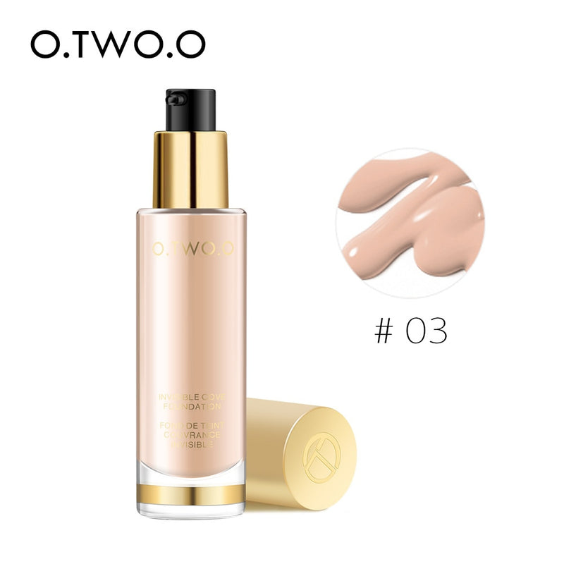 O.TWO.O 8 Colors Liquid Foundation Make Up Concealer Whitening Moisturizer Oil-control Waterproof Liquid Foundation Face Care - Sabreeonline