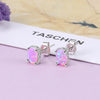 Pink Opal Rings Pendant Necklaces Stud Earrings - Sabreeonline