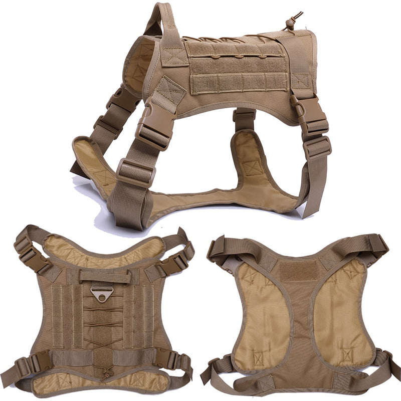 Tactical Dog Harnesses Pet Training Vest Dog Harness And Leash Set For Small Medium Big Dogs Walking Hunting Free Shipping Items - Sabreeonline