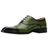 Green Men Dress Shoes Brand Italian Luxury Genuine Leather Lace Up Brown Black Wedding Business Formal Shoes Men Oxfords Shoes - Sabreeonline
