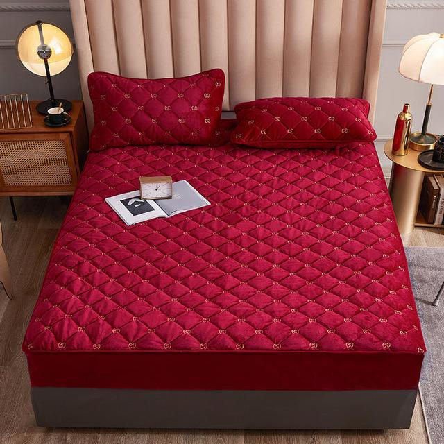 Luxury Mattress Cover Thicken Soft Velvet - Sabreeonline