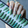 Long Stiletto Glitter Full Set Custom Salon - Sabreeonline
