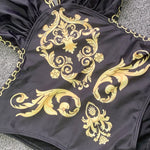 New Golden Print One Piece Swimwear - Sabreeonline