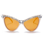 Oversized Diamond Sunglasses Cat Eye Luxury Eyewear - Sabreeonline