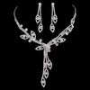 Crystal Choker Necklace Earrings Set - Sabreeonline