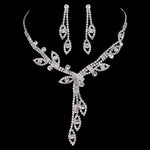 Crystal Choker Necklace Earrings Set - Sabreeonline