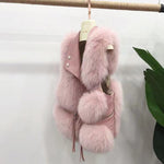 Faux Fur Vest Sleeveless Coat - Sabreeonline