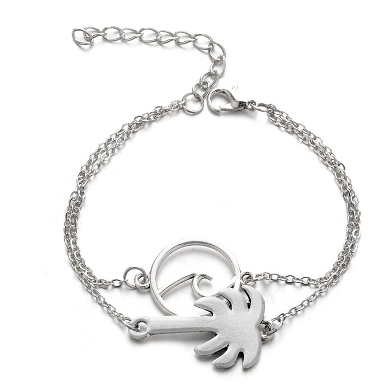 Modyle Classic Arrow Knot Round Crystal Gem Multilayer Adjustable Open Bracelet Set Women Fashion Party Jewelry Gift - Sabreeonline