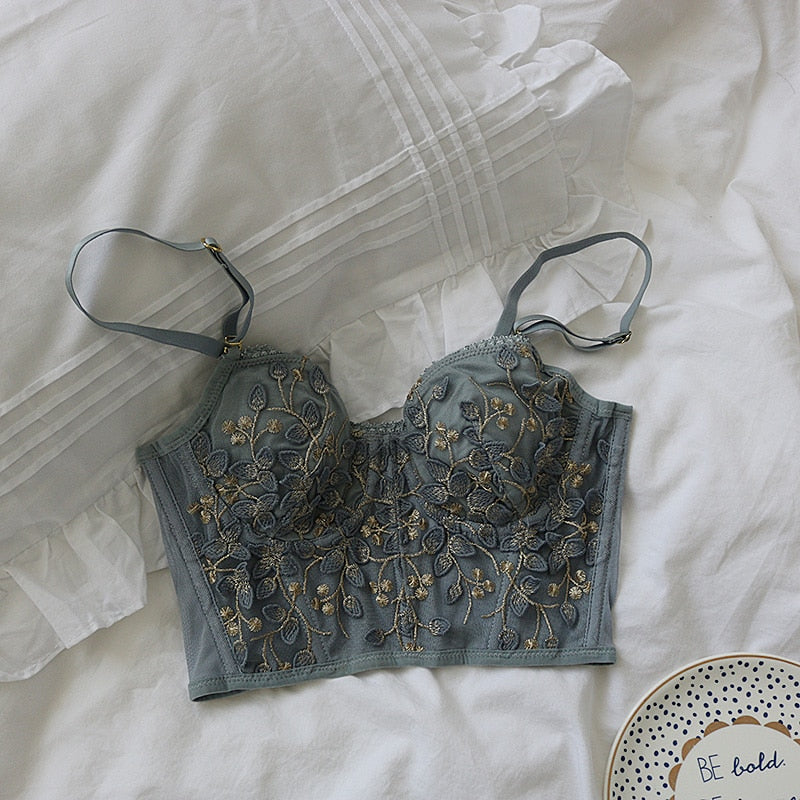 Embroidered Sexy Lace Corset - Sabreeonline