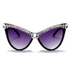 Oversized Diamond Sunglasses Cat Eye Luxury Eyewear - Sabreeonline