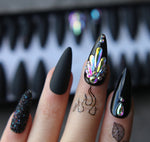 Long Stiletto Glitter Full Set Custom Salon - Sabreeonline