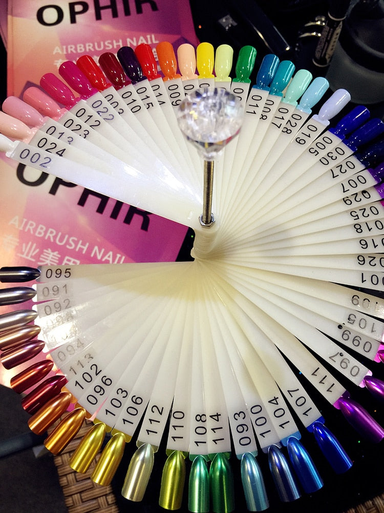 OPHIR 30 Colors Airbrush Nail Polish Gel for Airbrush Manicure UV LED Gel Alcohol Base 3 Step Nail Art Polish Gel S001-S030 - Sabreeonline