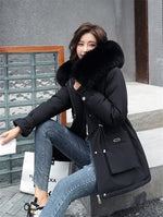 New Winter Jacket Warm Fur Collar Thick Overcoat - Sabreeonline
