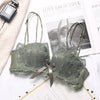 XUANTAOWU Lace Floral Embroidery Sexy Bra Comfortable Adjustable Women Underwear 3/4 Cup Wireless Girl Brassiere Bralette - Sabreeonline