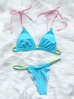 Solid Color Sexy Micro Mini Bikini Set