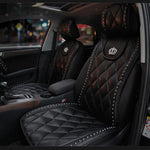 Universal Car Seat Cover Crown Leather Cushions - Sabreeonline