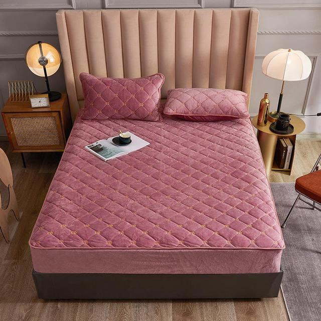 Luxury Mattress Cover Thicken Soft Velvet - Sabreeonline