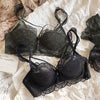 Sexy Lace Thin Perspective Lingerie Bundled Gathering Big Breasts Bra Set Women&#39;s Underwear With Steel Ring Bralette - Sabreeonline