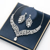 Sets Tiara Crown Earring Necklace Bride Women - Sabreeonline