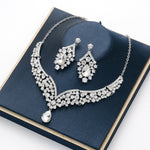Sets Tiara Crown Earring Necklace Bride Women - Sabreeonline