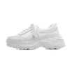 Full Grain Leather White Sneakers - Sabreeonline