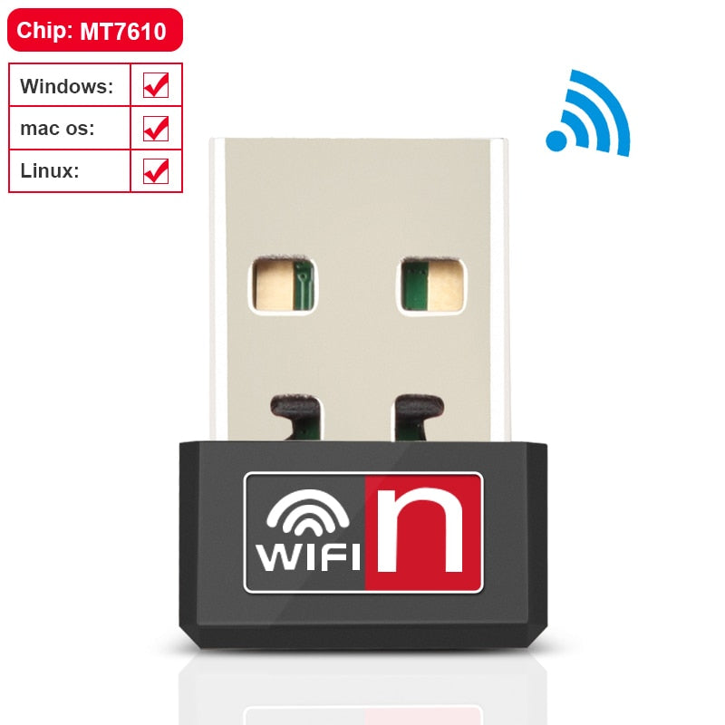 Mini USB WiFi Adapter 150Mbps Wi-Fi Adapter For PC USB Ethernet WiFi Dongle 2.4G Network Card Antena Wi Fi Receiver - Sabreeonline